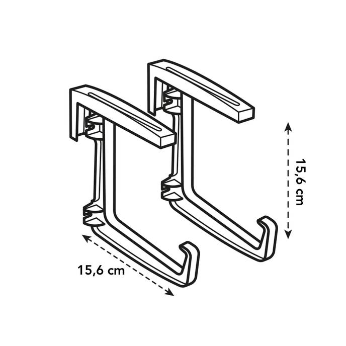green basics balkonhaak metaal antraciet